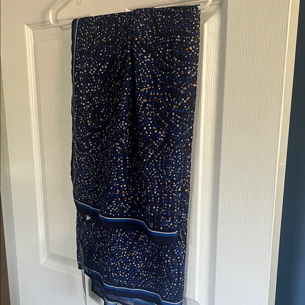 Miraclesuit Navy and White Polka Dot Scarf